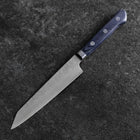 Kiritsuke Petty Blue Steel #2 Nashiji Edelstahlummantelung Westlicher Dunkelblauer Griff 140mm-[Musashi]-[Japan-Küchenmesser]
