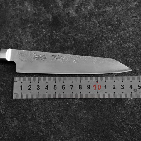 Kiritsuke Petty Blue Steel #2 Nashiji Edelstahlummantelung Westlicher Dunkelblauer Griff 140mm-[Musashi]-[Japan-Küchenmesser]