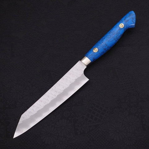 Kiritsuke Petty SG-2 Tsuchime Blauer Türkis Griff 150mm-[Musashi]-[Japan-Küchenmesser]