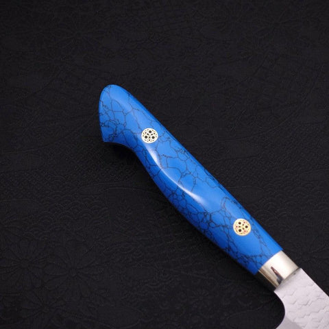 Kiritsuke Petty SG-2 Tsuchime Blauer Türkis Griff 150mm-[Musashi]-[Japan-Küchenmesser]