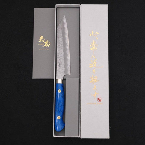 Kiritsuke Petty SG-2 Tsuchime Blauer Türkis Griff 150mm-[Musashi]-[Japan-Küchenmesser]