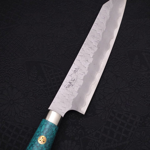 Kiritsuke Petty SG-2 Tsuchime Grüner Türkis Griff 150mm-[Musashi]-[Japan-Küchenmesser]