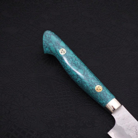 Kiritsuke Petty SG-2 Tsuchime Grüner Türkis Griff 150mm-[Musashi]-[Japan-Küchenmesser]