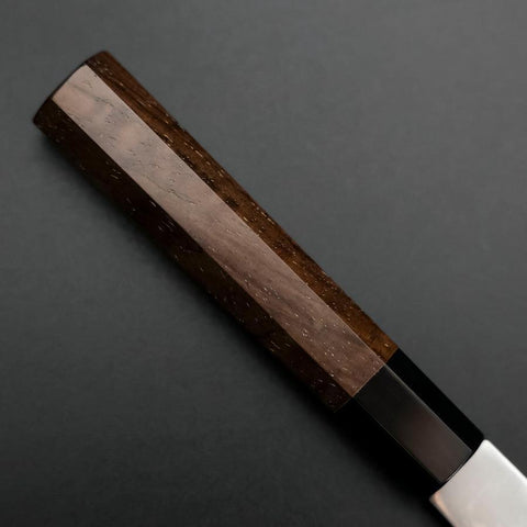 Kiritsuke Petty SLD Kagami Büffelhorn und Walnussholz Griff 125mm-[Musashi]-[Japan-Küchenmesser]