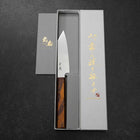 Kiritsuke Petty SLD Kagami Roter Urushi Griff 125mm-[Musashi]-[Japan-Küchenmesser]