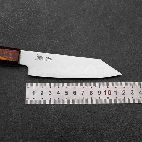 Kiritsuke Petty SLD Mirror Red Yamanaka-Urushi Handle 125mm (4.9”)-[Musashi]-[Japan-Küchenmesser]