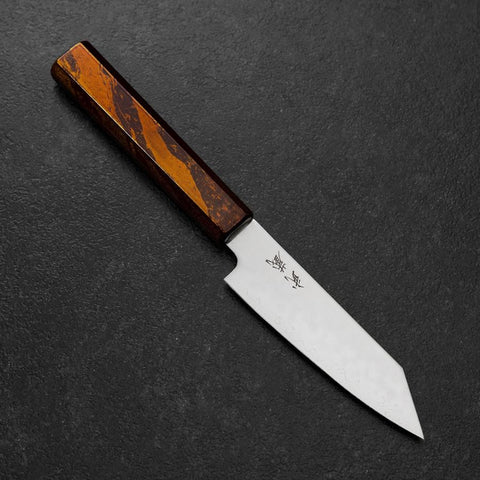 Kiritsuke Petty SLD Mirror Red Yamanaka-Urushi Handle 125mm (4.9”)-[Musashi]-[Japan-Küchenmesser]