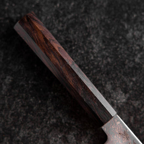 Kiritsuke Petty SLD Schwarzer Damast Ebenholz Griff 110mm-[Musashi]-[Japan-Küchenmesser]