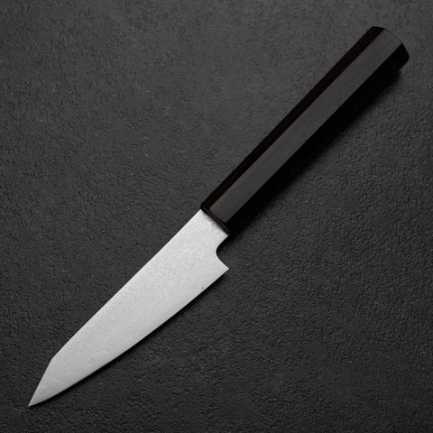 Kiritsuke Petty VG-10 Damascus Ebony Handle 100mm-[Musashi]-[Japanese-Kitchen-Knives]