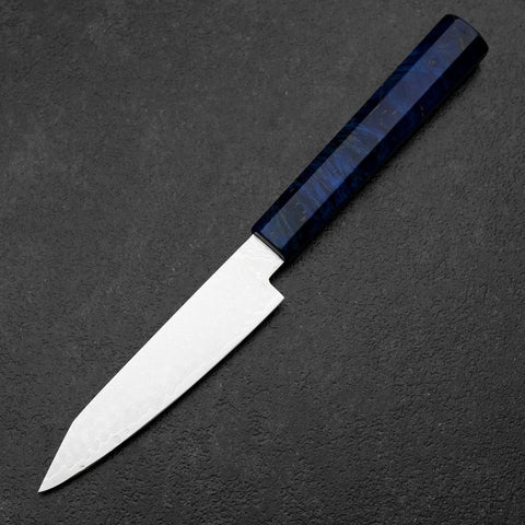 Kiritsuke Petty VG-10 Damast Blauer Birkenholz Griff 120mm-[Musashi]-[Japan-Küchenmesser]
