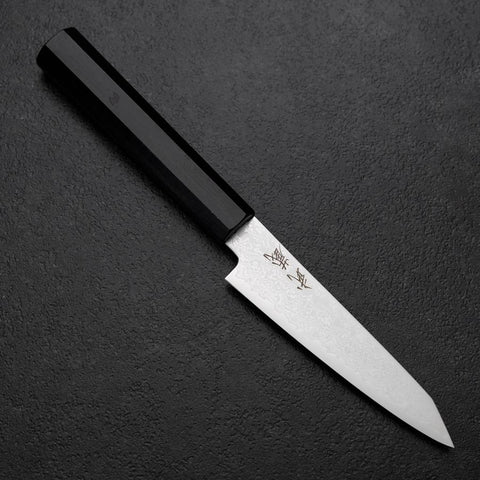 Kiritsuke Petty VG-10 Damast Ebenholz Griff 110mm-[Musashi]-[Japan-Küchenmesser]