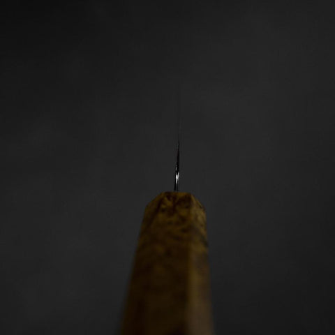 Kiritsuke Petty VG-10 Damast Gelb-Brauner Birkenholz Griff 120mm-[Musashi]-[Japan-Küchenmesser]