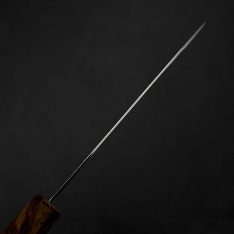 Kiritsuke Petty VG-10 Damast Gelb-Brauner Birkenholz Griff 120mm-[Musashi]-[Japan-Küchenmesser]