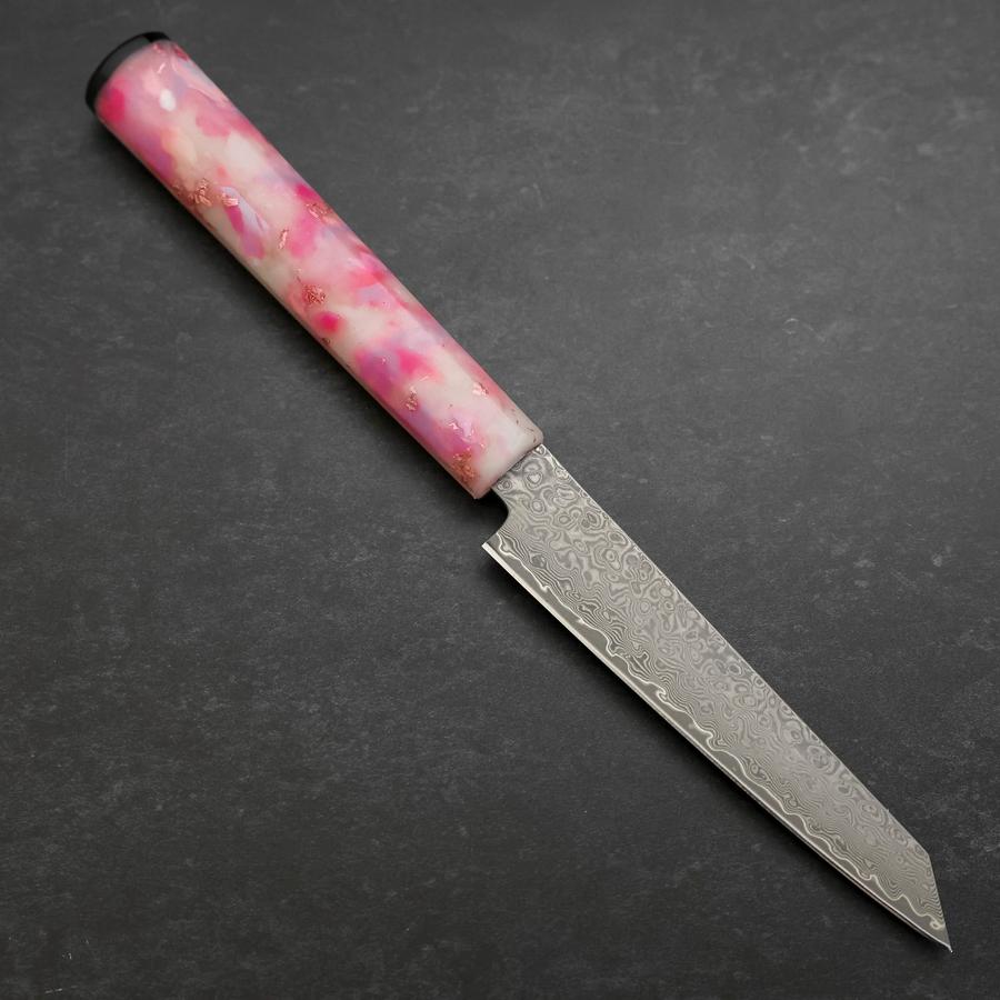 Kiritsuke Petty VG-10 Damast Ozeanplastik Sakura Rose Gold Griff 130mm-[Musashi]-[Japan-Küchenmesser]