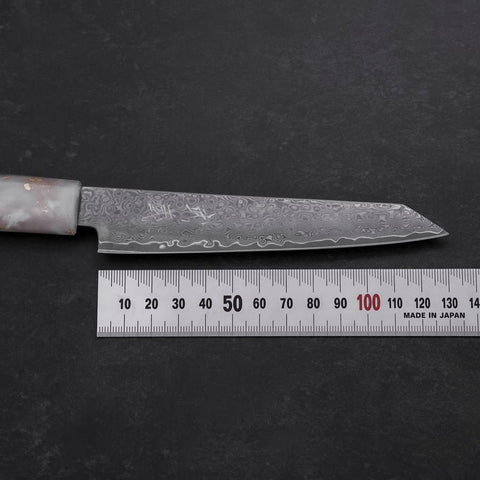 Kiritsuke Petty VG-10 Damast Weiß-Schwarzer Ozeanplastik Griff mit Blattgold 130mm-[Musashi]-[Japan-Küchenmesser]