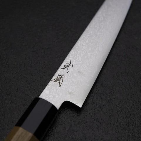 Kiritsuke Petty VG-10 Damast Zelkove Griff 145mm-[Musashi]-[Japan-Küchenmesser]