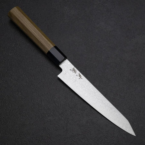 Kiritsuke Petty VG-10 Damast Zelkove Griff 145mm-[Musashi]-[Japan-Küchenmesser]