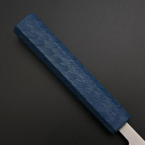 Kiritsuke Petty VG-10 Poliert Blauer Urushi Griff 125mm-[Musashi]-[Japan-Küchenmesser]
