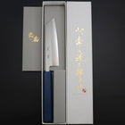 Kiritsuke Petty VG-10 Poliert Blauer Urushi Griff 125mm-[Musashi]-[Japan-Küchenmesser]