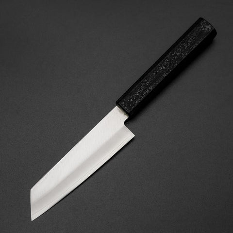 Kiritsuke Petty VG-10 Poliert Schwarzer Ishime Urushi Griff 125mm-[Musashi]-[Japan-Küchenmesser]
