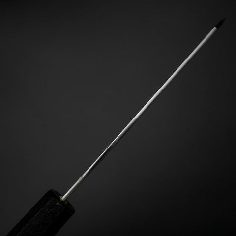 Kiritsuke Petty VG-10 Poliert Schwarzer Ishime Urushi Griff 125mm-[Musashi]-[Japan-Küchenmesser]