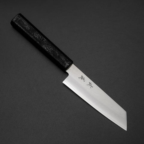 Kiritsuke Petty VG-10 Poliert Schwarzer Ishime Urushi Griff 125mm-[Musashi]-[Japan-Küchenmesser]