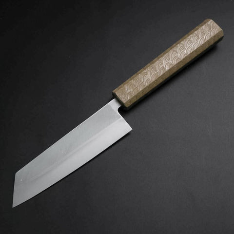 Kiritsuke Petty VG-10 Poliert Weißer Urushi Griff 125mm-[Musashi]-[Japan-Küchenmesser]