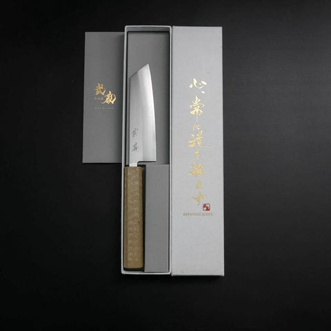 Kiritsuke Petty VG-10 Poliert Weißer Urushi Griff 125mm-[Musashi]-[Japan-Küchenmesser]