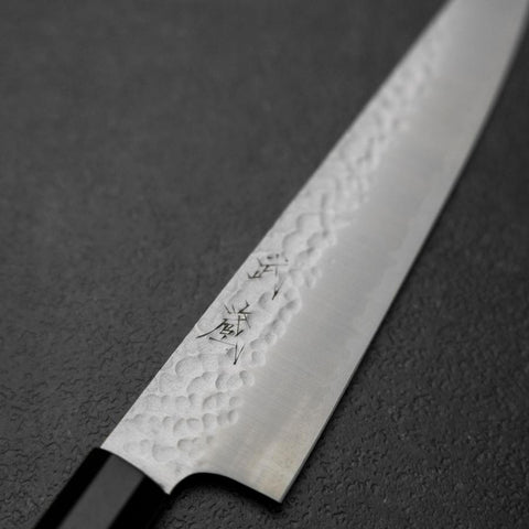 Kiritsuke Petty VG-10 Tsuchime Büffelhorn und Ebenholz Griff 150mm-[Musashi]-[Japan-Küchenmesser]