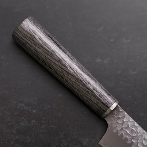 Kiritsuke Petty VG-10 Tsuchime Kohlefarbener Kirschholz Griff 150mm-[Musashi]-[Japan-Küchenmesser]