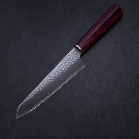 Kiritsuke Petty VG-10 Tsuchime Roter Westlicher Griff 150mm-[Musashi]-[Japan-Küchenmesser]