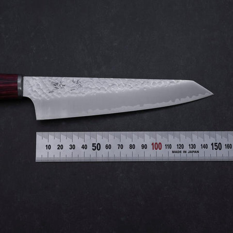 Kiritsuke Petty VG-10 Tsuchime Roter Westlicher Griff 150mm-[Musashi]-[Japan-Küchenmesser]