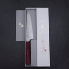 Kiritsuke Petty VG-10 Tsuchime Roter Westlicher Griff 150mm-[Musashi]-[Japan-Küchenmesser]