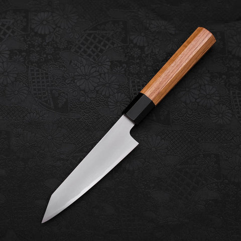 Kiritsuke Petty White Steel #2 Kasumi Büffelhorn und Teakholz Griff 120mm-[Musashi]-[Japan-Küchenmesser]
