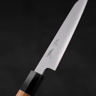 Kiritsuke Petty White Steel #2 Kasumi Büffelhorn und Teakholz Griff 120mm-[Musashi]-[Japan-Küchenmesser]