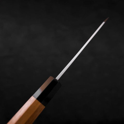 Kiritsuke Petty White Steel #2 Kasumi Büffelhorn und Teakholz Griff 120mm-[Musashi]-[Japan-Küchenmesser]