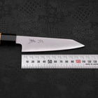 Kiritsuke Petty White Steel #2 Kasumi Büffelhorn und Teakholz Griff 120mm-[Musashi]-[Japan-Küchenmesser]