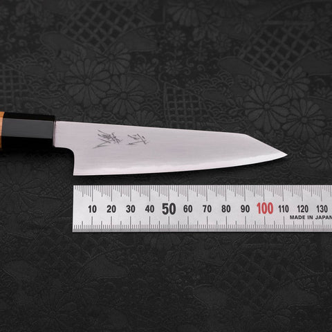 Kiritsuke Petty White Steel #2 Kasumi Büffelhorn und Teakholz Griff 120mm-[Musashi]-[Japan-Küchenmesser]