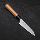 Kiritsuke Petty White Steel #2 Kasumi Büffelhorn und Teakholz Griff 120mm-[Musashi]-[Japan-Küchenmesser]