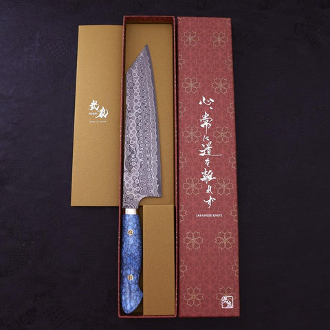 Kiritsuke SG-2 Damast Blauer Türkis Griff 240mm-[Musashi]-[Japan-Küchenmesser]