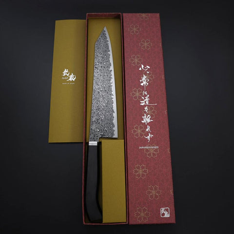 Kiritsuke SG-2 Kurozome Nickel Damast Westlicher Ebenholz Griff 240mm-[Musashi]-[Japan-Küchenmesser]