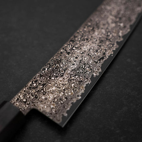 Kiritsuke SG-2 Schwarzer Nickel Damast Ebenholz Griff 210mm-[Musashi]-[Japan-Küchenmesser]