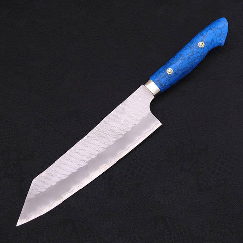 Kiritsuke SG-2 Tsuchime Blauer Türkis Griff 200mm-[Musashi]-[Japan-Küchenmesser]