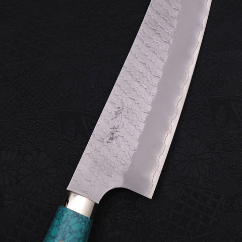 Kiritsuke SG-2 Tsuchime Grüner Türkis Griff 200mm-[Musashi]-[Japan-Küchenmesser]