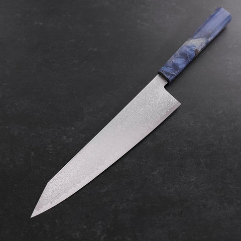 Kiritsuke SG-2 Wellen Nickel Damast Blauer Ahornholz Griff 240mm-[Musashi]-[Japan-Küchenmesser]
