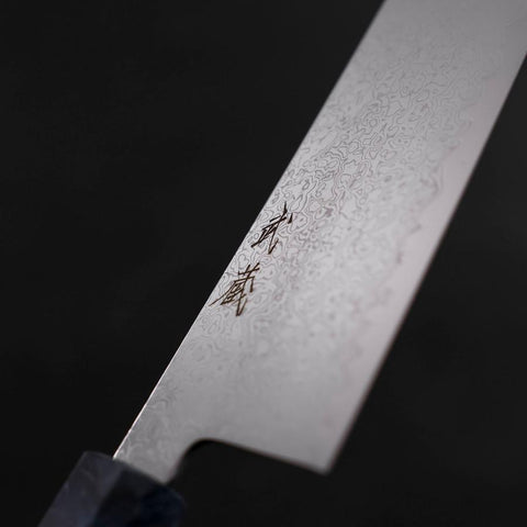 Kiritsuke SG-2 Wellen Nickel Damast Blauer Ahornholz Griff 240mm-[Musashi]-[Japan-Küchenmesser]