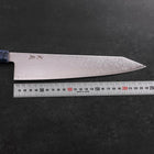 Kiritsuke SG-2 Wellen Nickel Damast Blauer Ahornholz Griff 240mm-[Musashi]-[Japan-Küchenmesser]