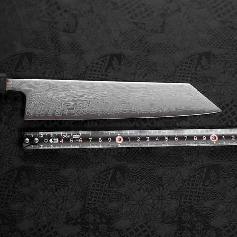 Kiritsuke SLD Wellen Nickel Damast Schwarzer Ishime Urushi Griff 210mm-[Musashi]-[Japan-Küchenmesser]