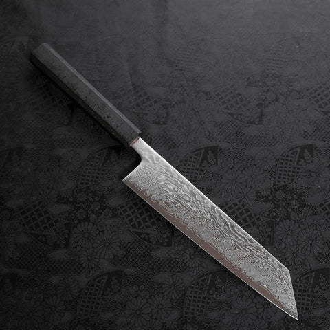Kiritsuke SLD Wellen Nickel Damast Schwarzer Ishime Urushi Griff 210mm-[Musashi]-[Japan-Küchenmesser]