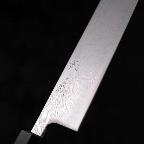 Kiritsuke SLD Wellen-Nickel Damast Walnussholz Griff 210mm-[Musashi]-[Japan-Küchenmesser]
